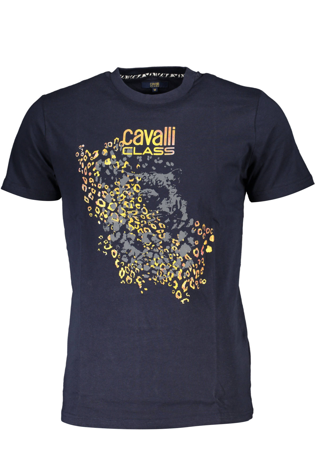 CAVALLI CLASS mėlyni vyriški marškinėliai trumpomis rankovėmis CAVALLI CLASS mėlyni vyriški marškinėliai trumpomis rankovėmis