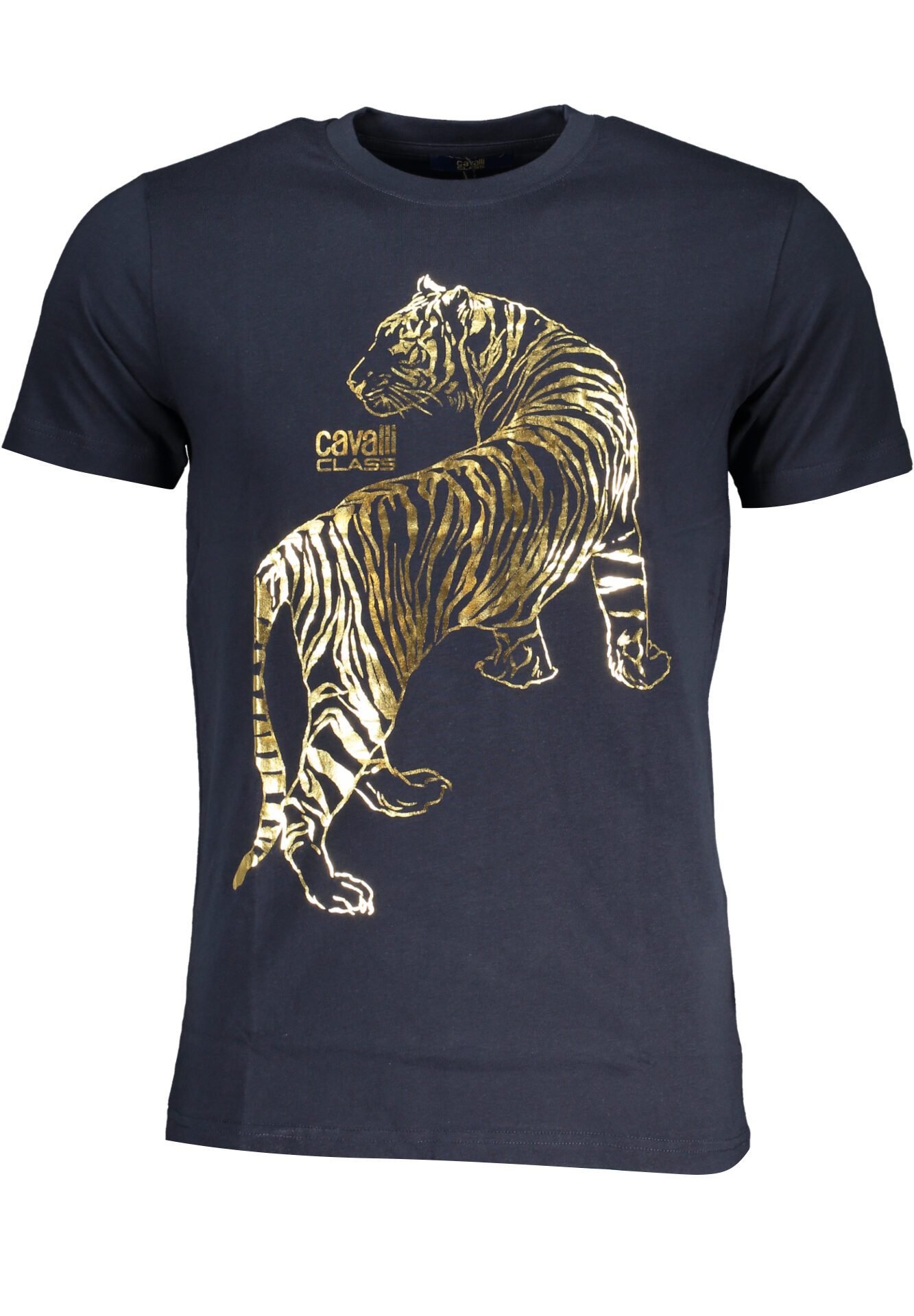 CAVALLI CLASS MEN'S SHORT SLEEVED T-SHIRT BLUE
