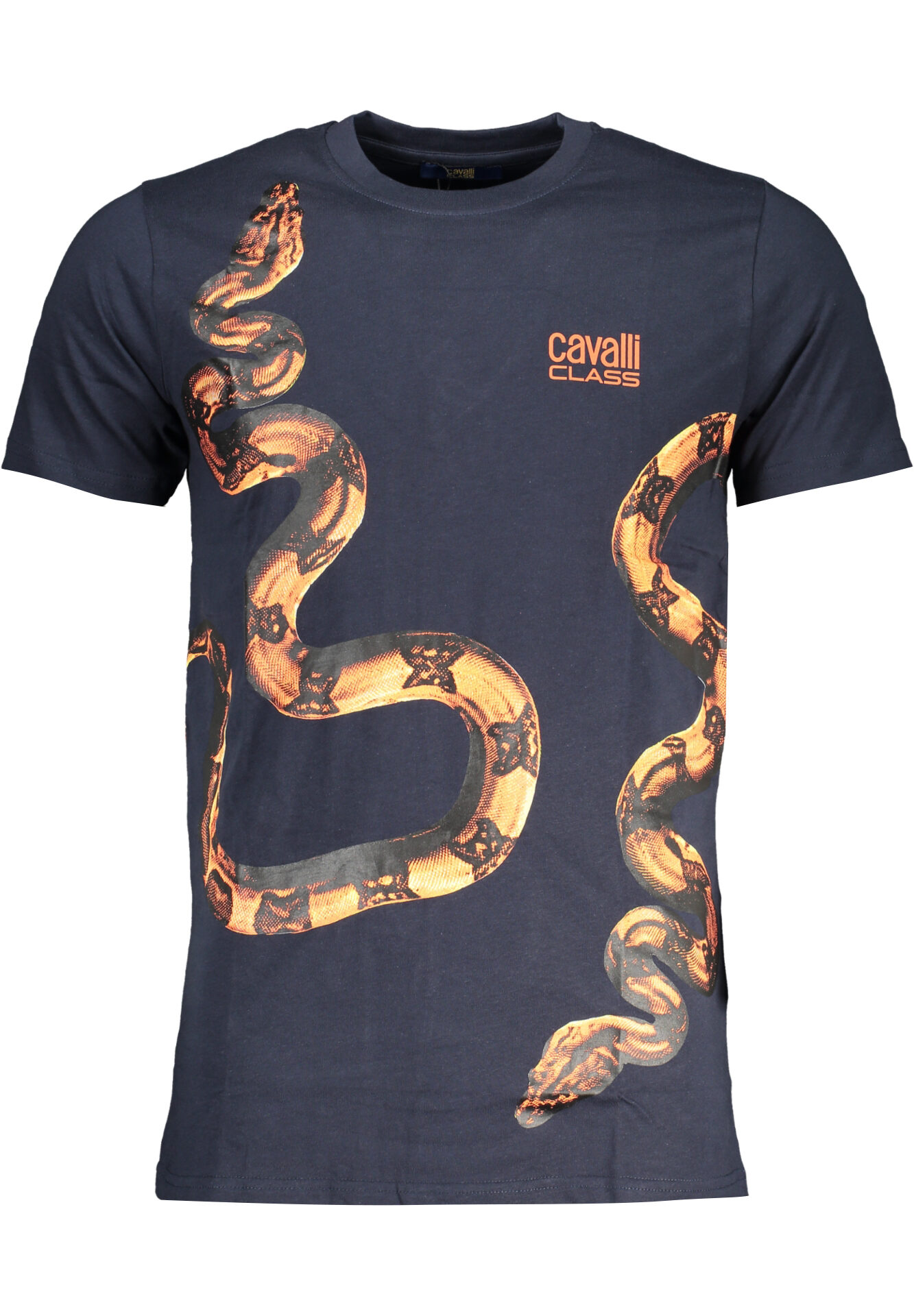 CAVALLI CLASS MEN'S SHORT SLEEVED T-SHIRT BLUE