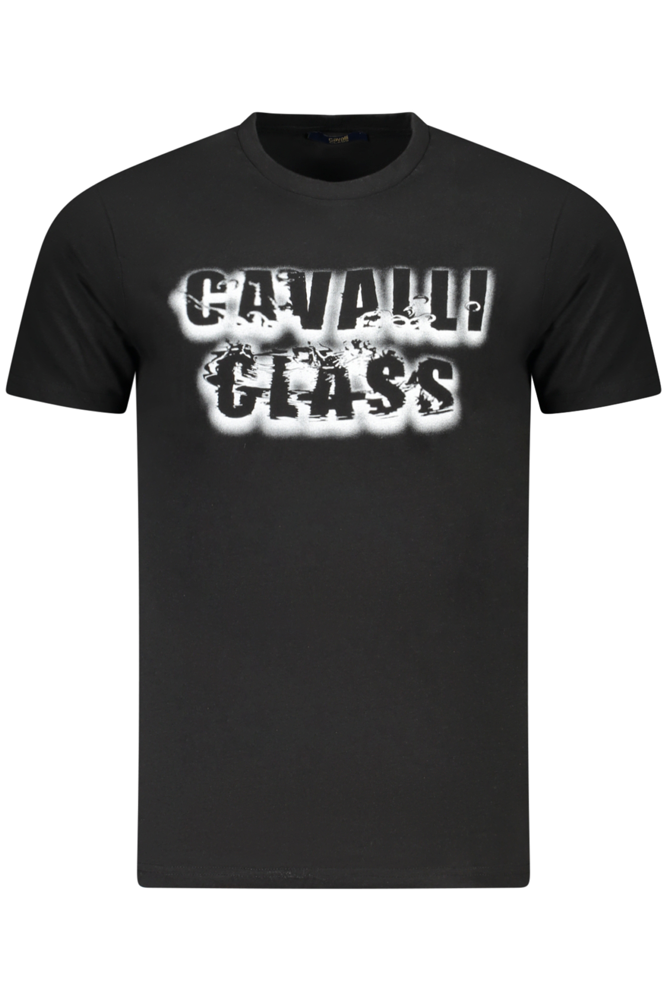 CAVALLI CLASS juodi vyriški marškinėliai trumpomis rankovėmis CAVALLI CLASS juodi vyriški marškinėliai trumpomis rankovėmis