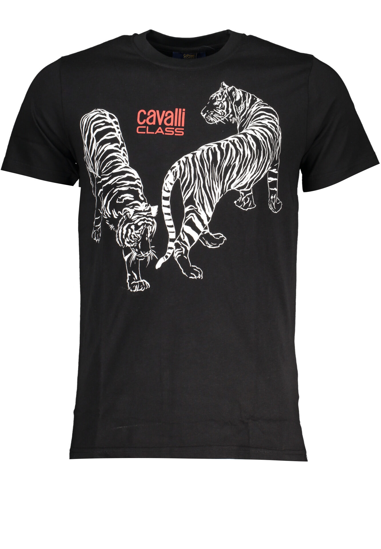 CAVALLI CLASS MEN'S SHORT SLEEVE T-SHIRT BLACK