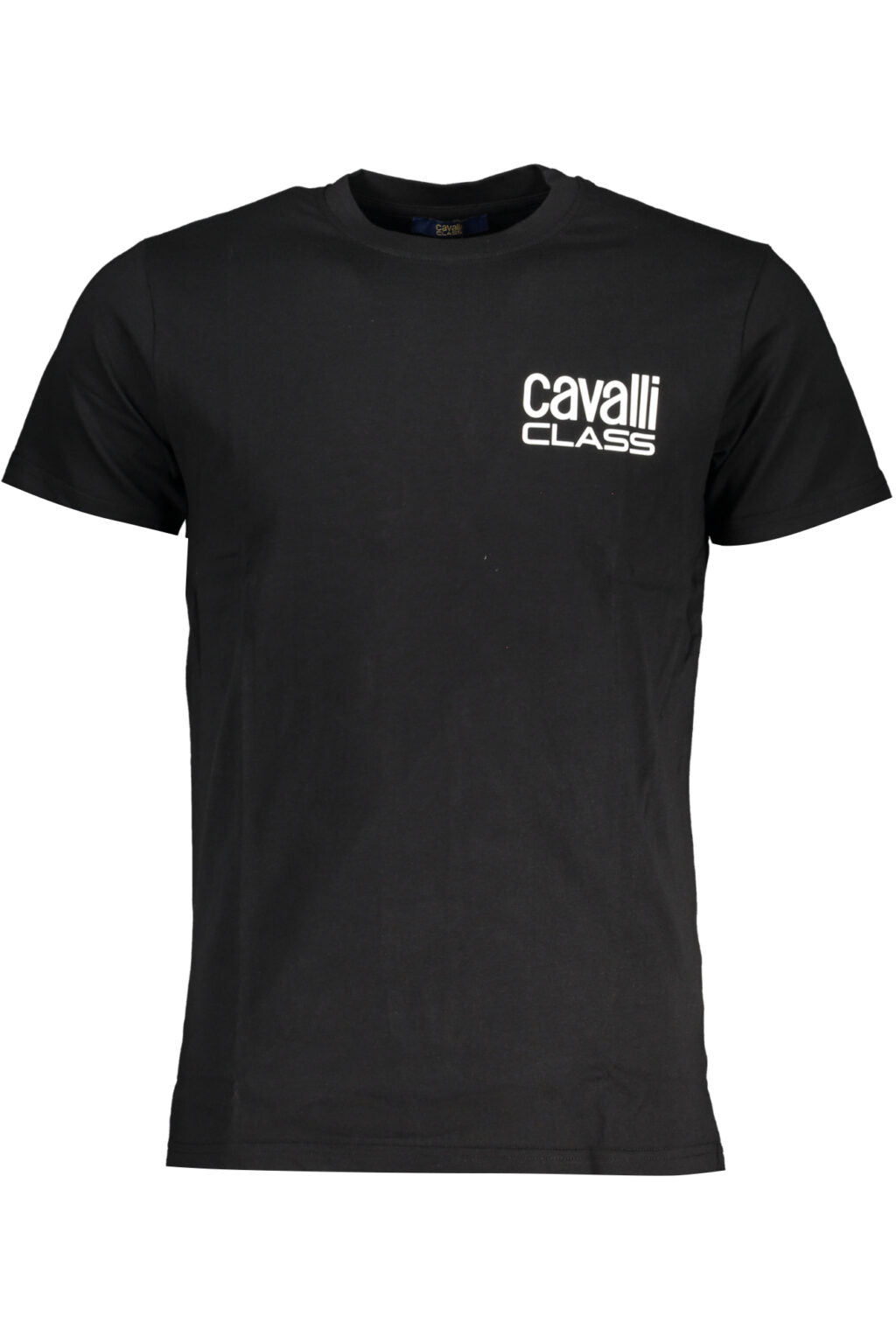 CAVALLI CLASS juodi vyriški marškinėliai trumpomis rankovėmis