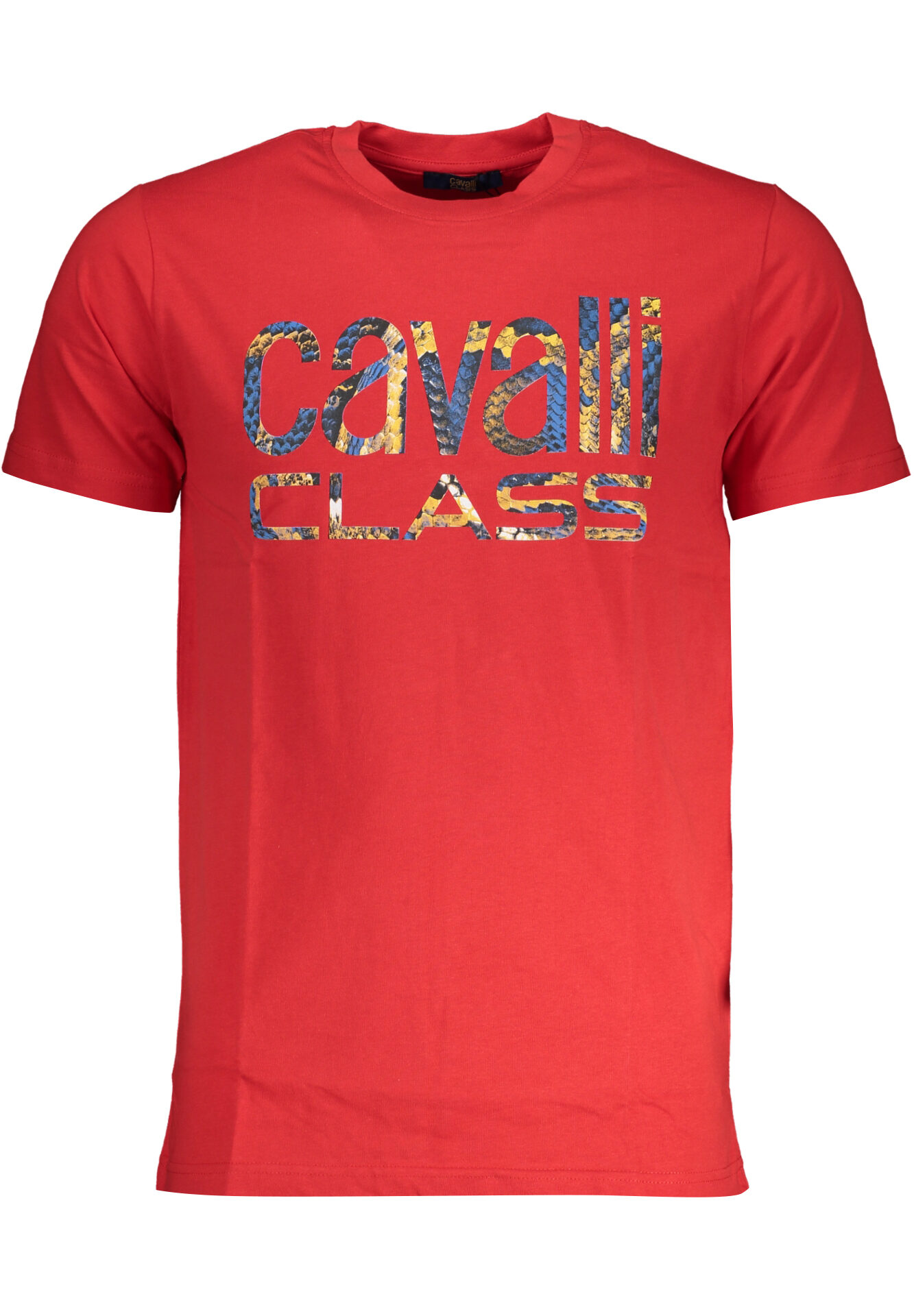 CAVALLI CLASS MEN'S SHORT SLEEVE T-SHIRT RED