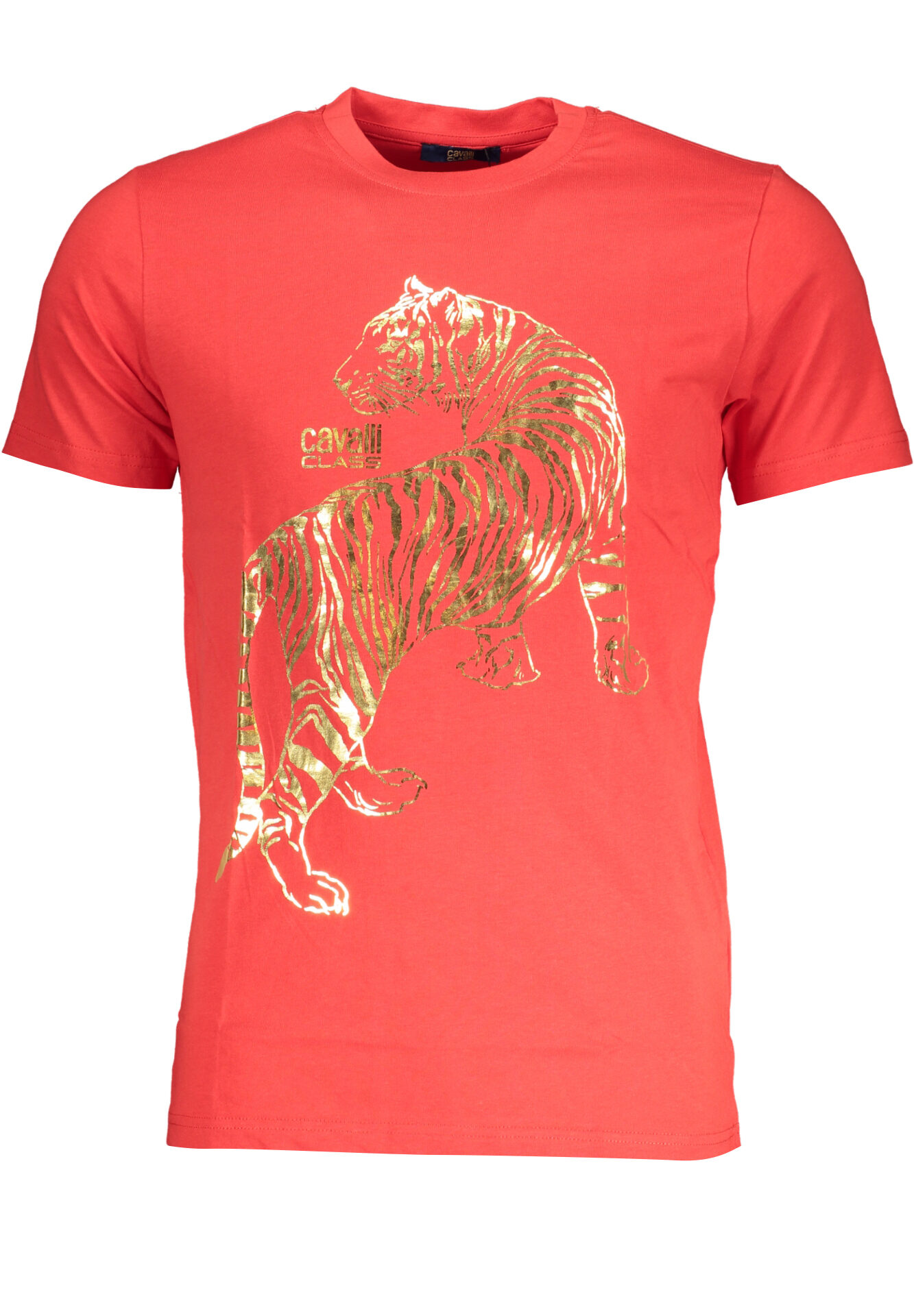 CAVALLI CLASS MEN'S SHORT SLEEVE T-SHIRT RED