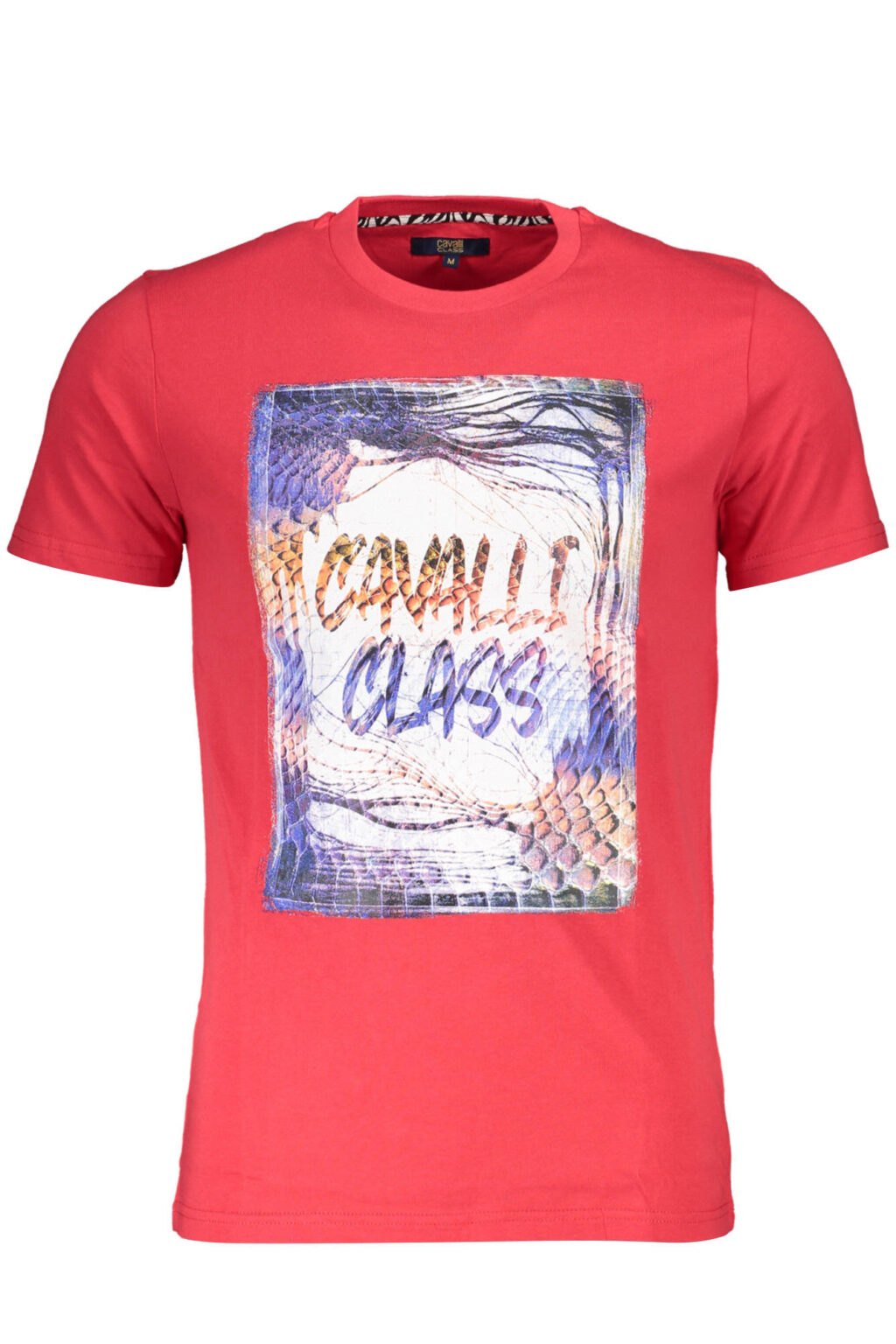 cavalliclasst-shirtmanichecorteuomorosso_1 CAVALLI CLASS vyriški marškinėliai trumpomis rankovėmis, raudoni