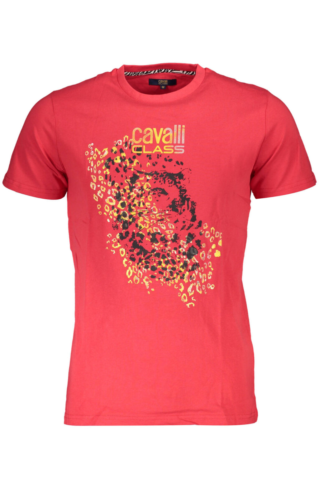 cavalliclasst-shirtmanichecorteuomorosso_1 CAVALLI CLASS vyriški marškinėliai trumpomis rankovėmis, raudoni