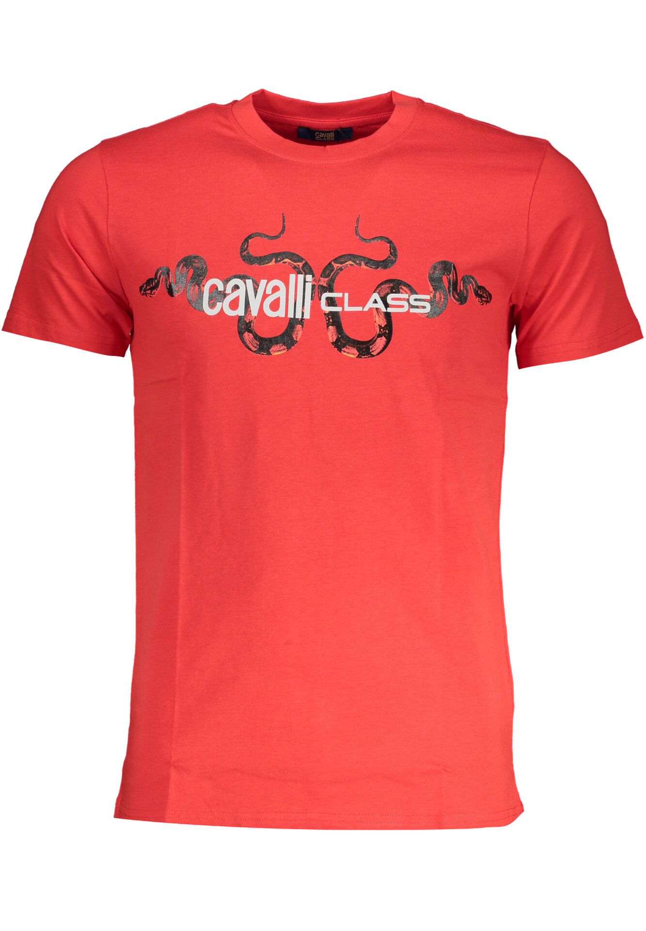 CAVALLI CLASS MEN'S SHORT SLEEVE T-SHIRT RED