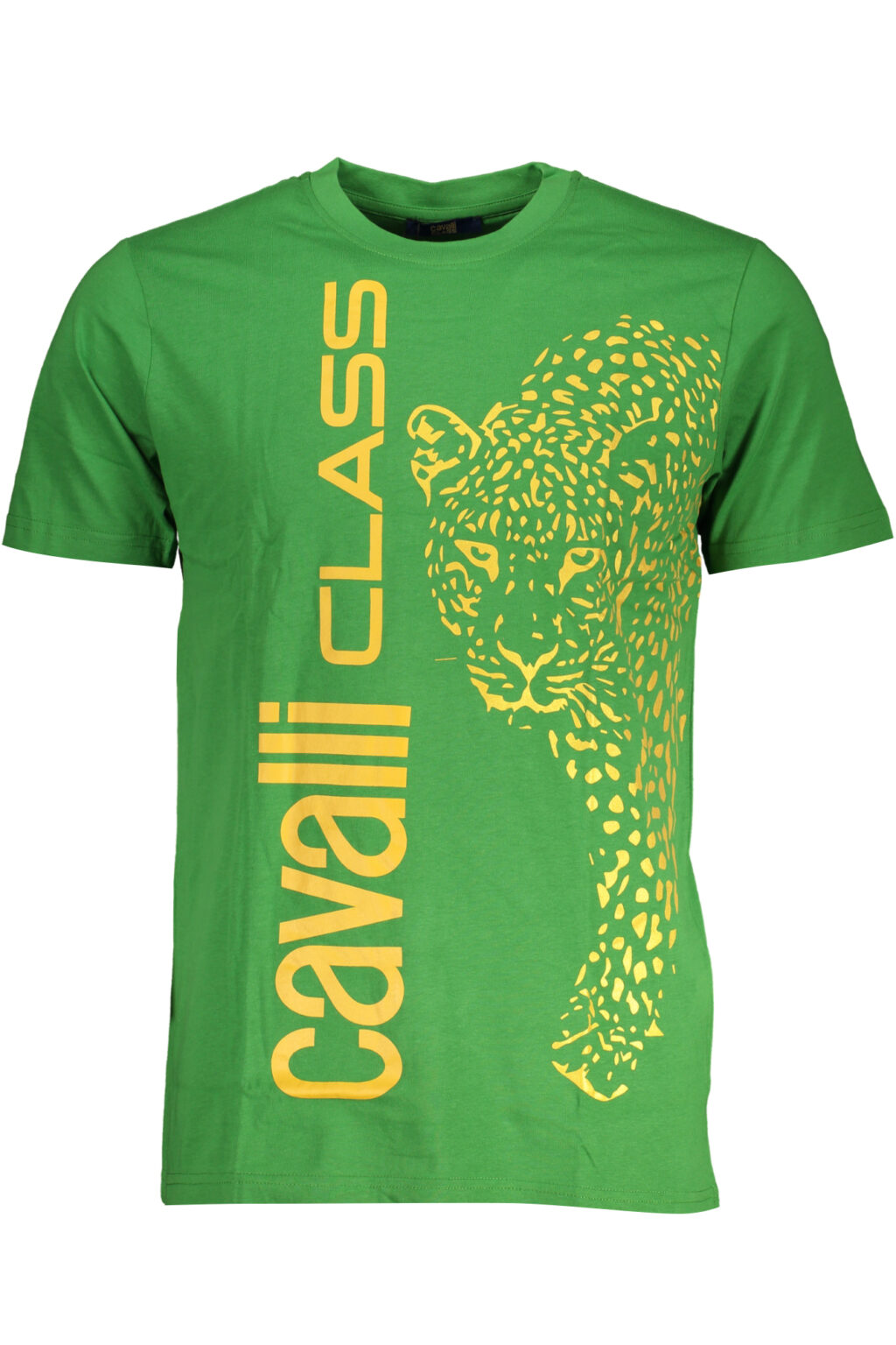 cavalliclasst-shirtmanichecorteuomoverde_1 CAVALLI CLASS žali vyriški marškinėliai trumpomis rankovėmis