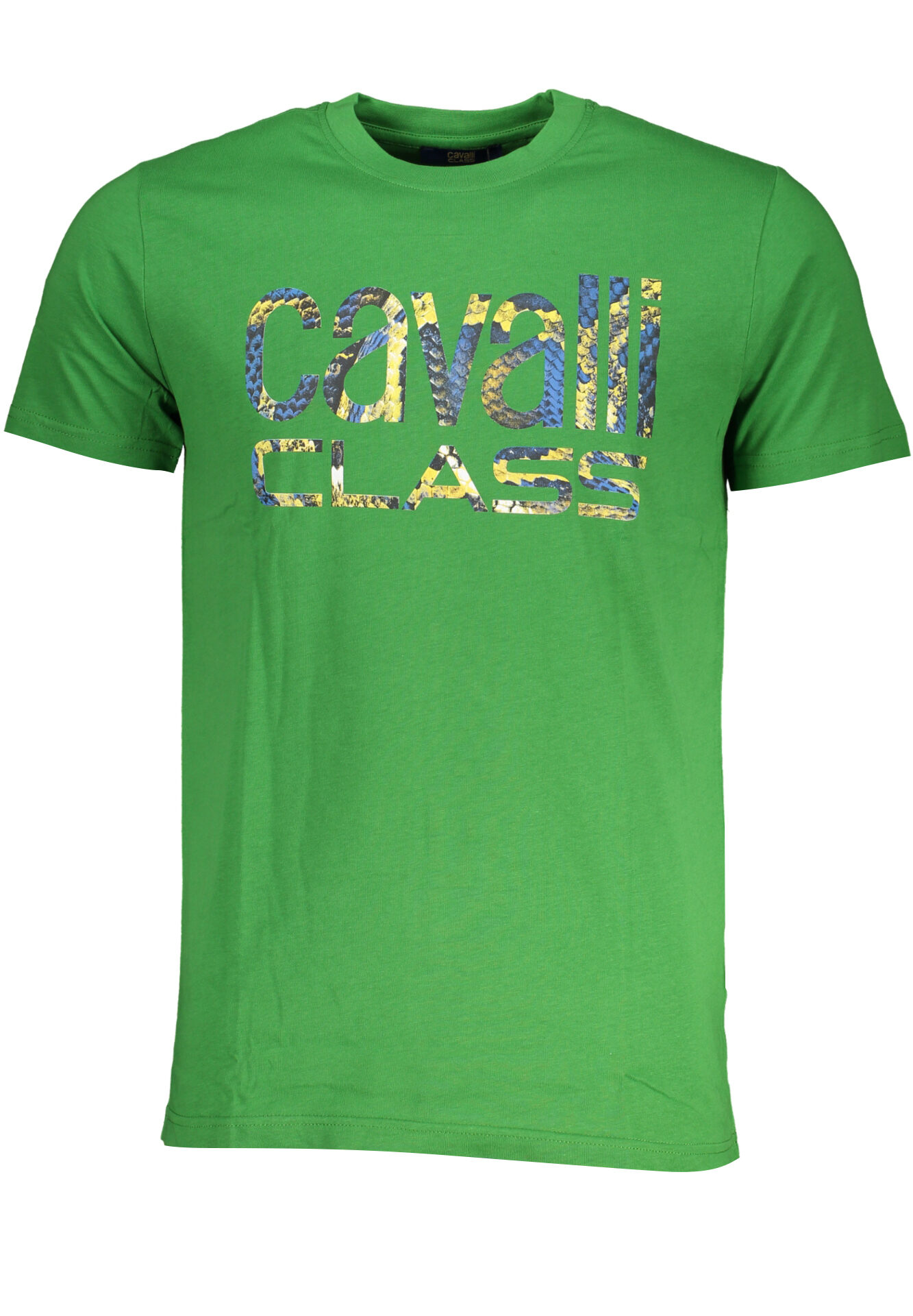 CAVALLI CLASS GREEN MEN'S SHORT SLEEVED T-SHIRT