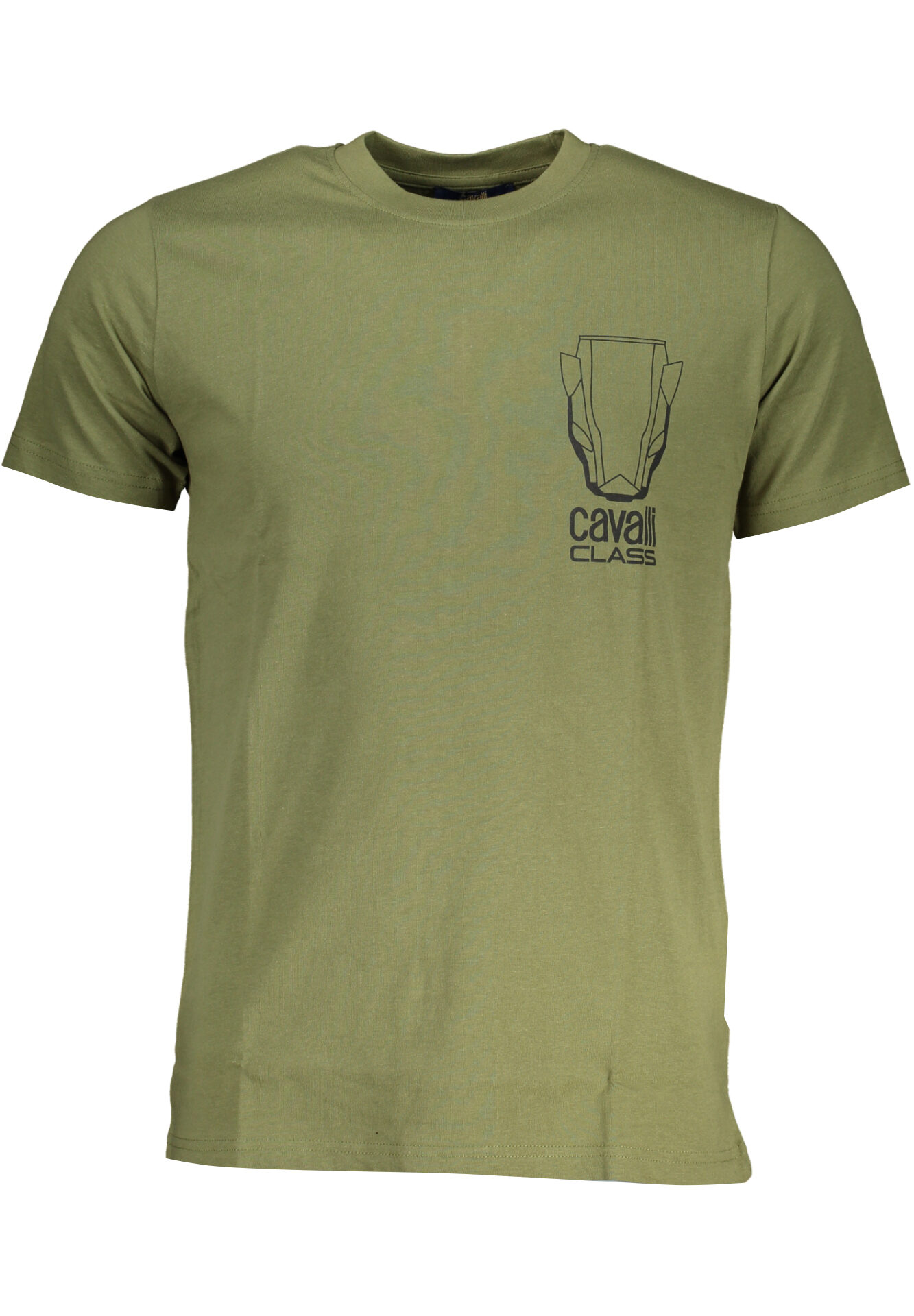 CAVALLI CLASS GREEN MEN'S SHORT SLEEVED T-SHIRT