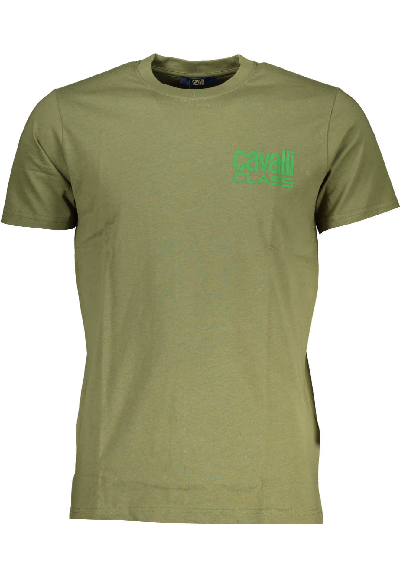 CAVALLI CLASS GREEN MEN'S SHORT SLEEVED T-SHIRT
