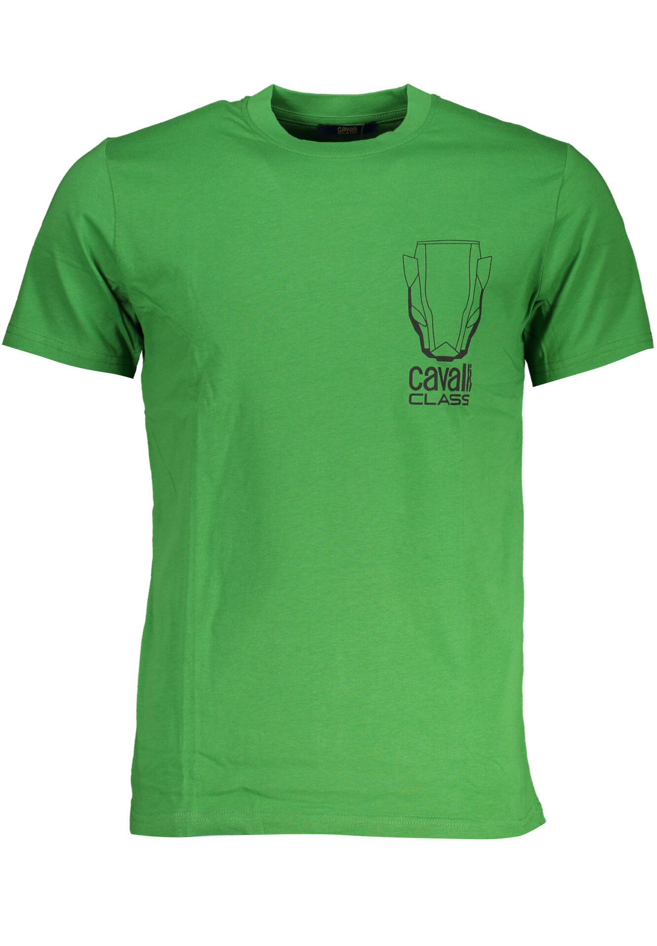 CAVALLI CLASS GREEN MEN'S SHORT SLEEVED T-SHIRT