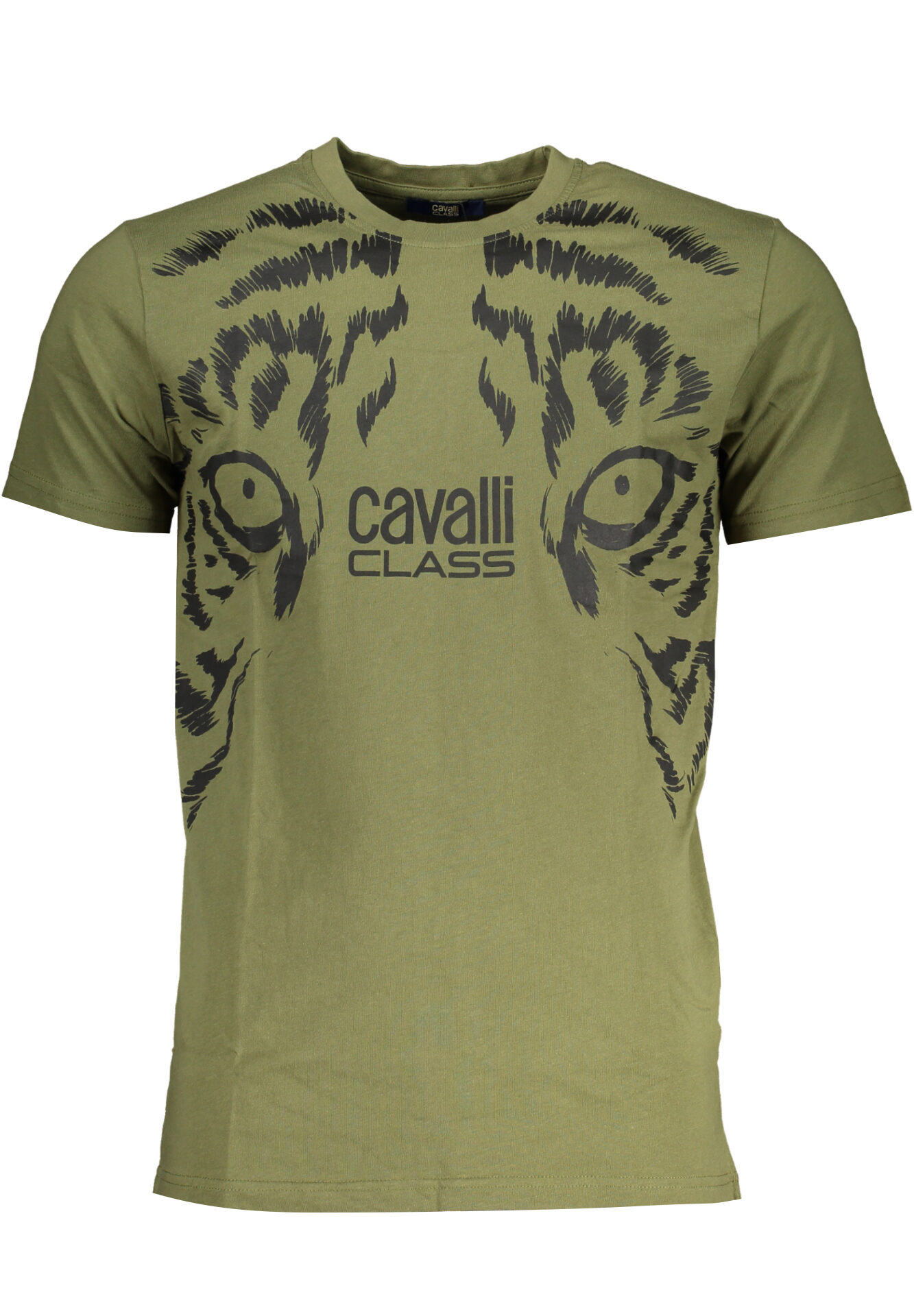 CAVALLI CLASS GREEN MEN'S SHORT SLEEVED T-SHIRT