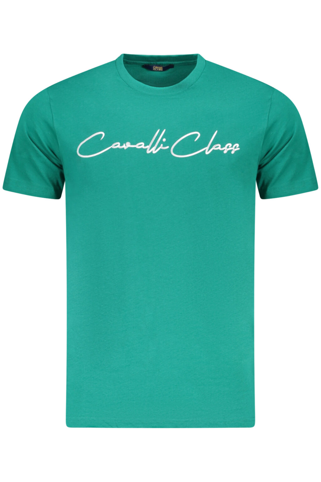 cavalliclasst-shirtmanichecorteuomoverde_1 CAVALLI CLASS žali vyriški marškinėliai trumpomis rankovėmis