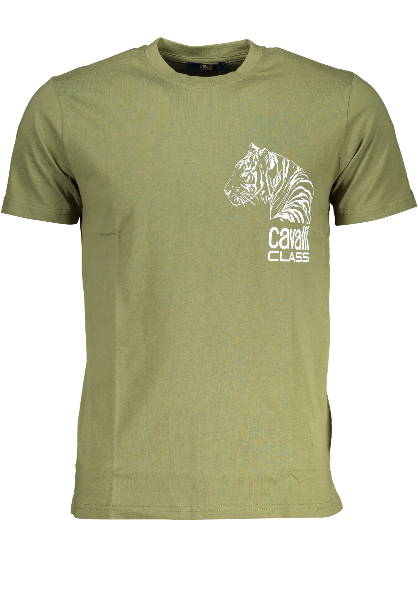 CAVALLI CLASS GREEN MEN'S SHORT SLEEVED T-SHIRT