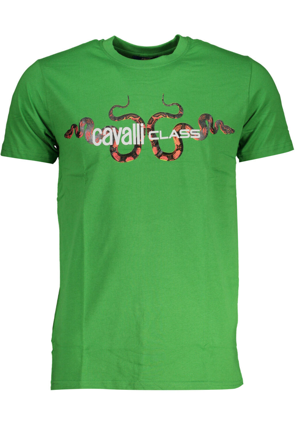 cavalliclasst-shirtmanichecorteuomoverde_1 CAVALLI CLASS žali vyriški marškinėliai trumpomis rankovėmis