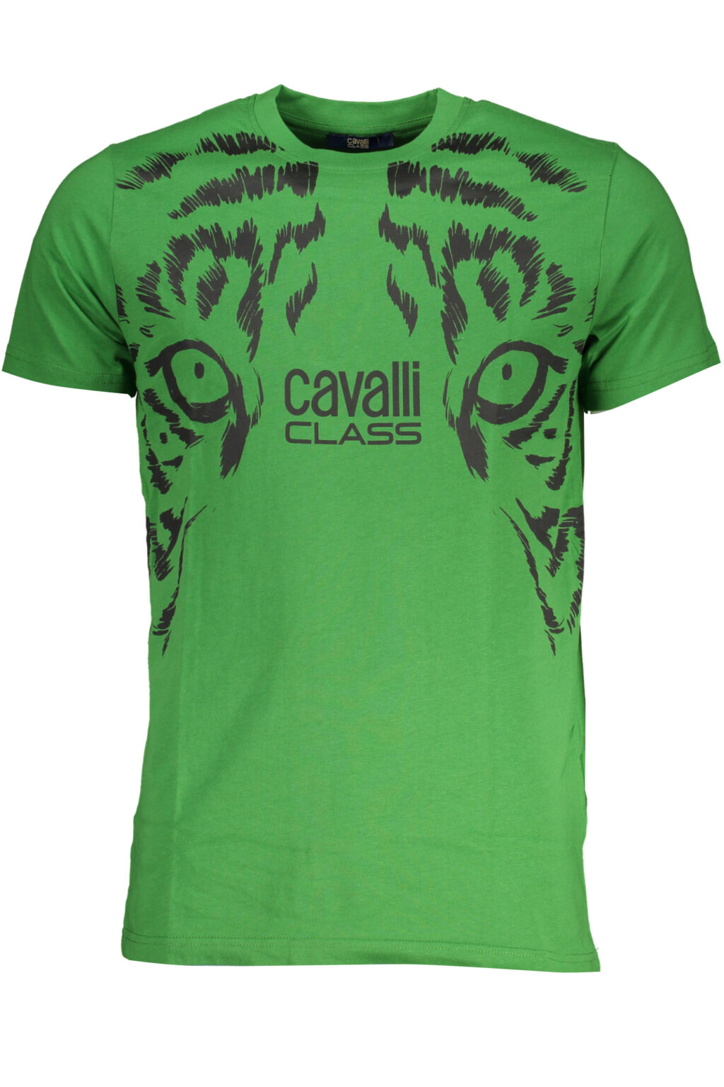 cavalliclasst-shirtmanichecorteuomoverde_1 CAVALLI CLASS žali vyriški marškinėliai trumpomis rankovėmis