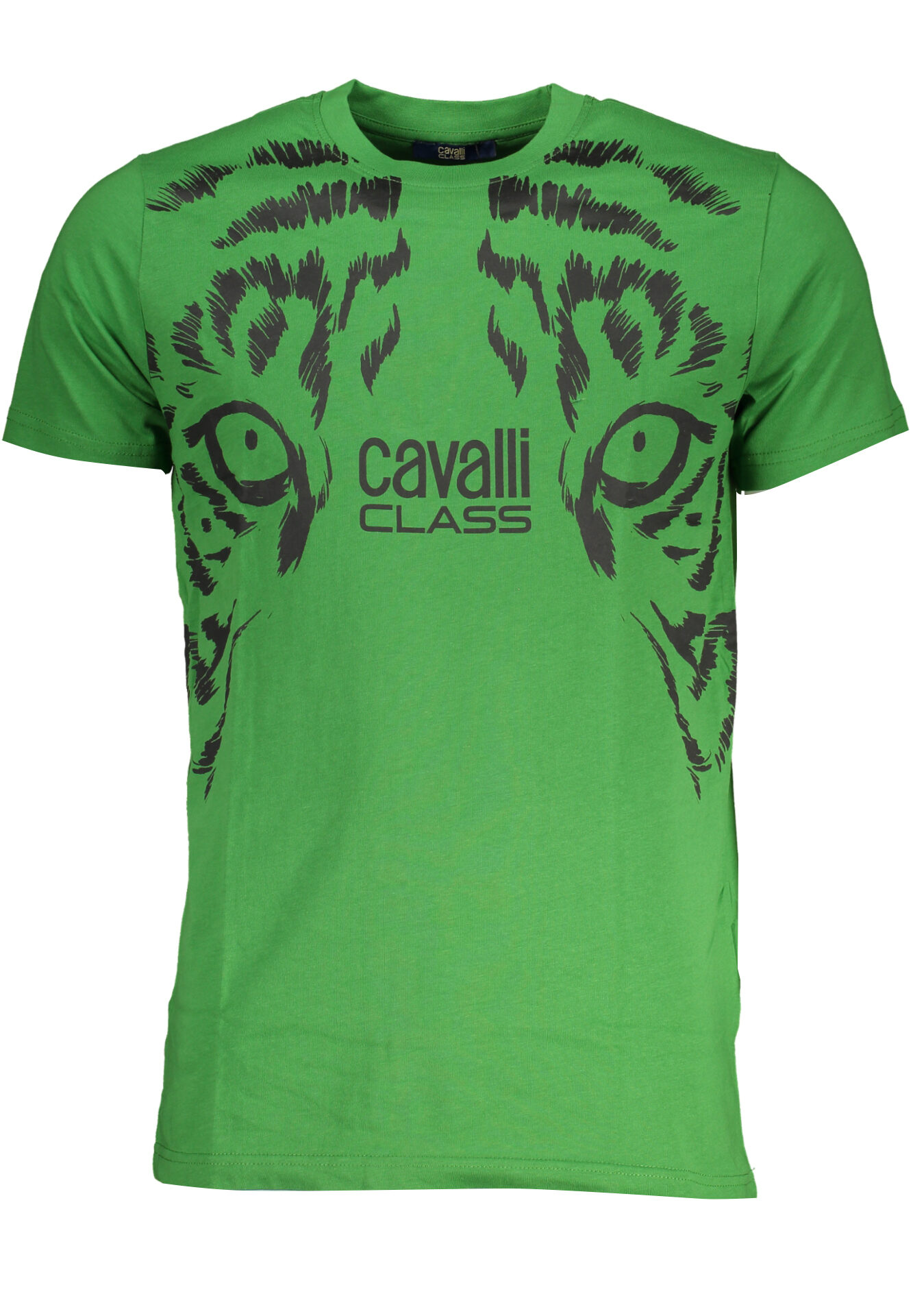 CAVALLI CLASS GREEN MEN'S SHORT SLEEVED T-SHIRT