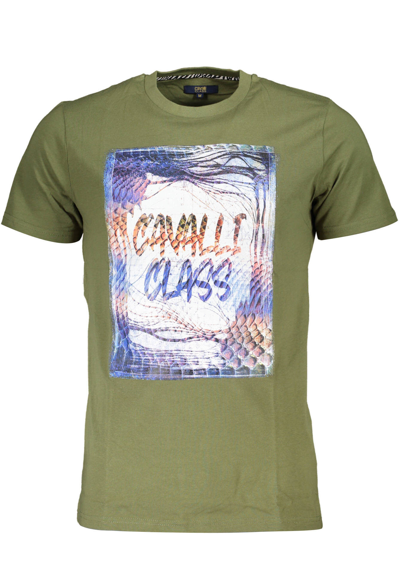 CAVALLI CLASS LONG SLEEVE T-SHIRT MEN'S SLEEVE T-SHIRT GREEN