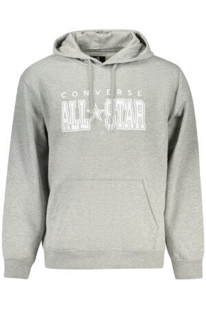 CONVERSE pilkas vyriškas džemperis su užtrauktuku