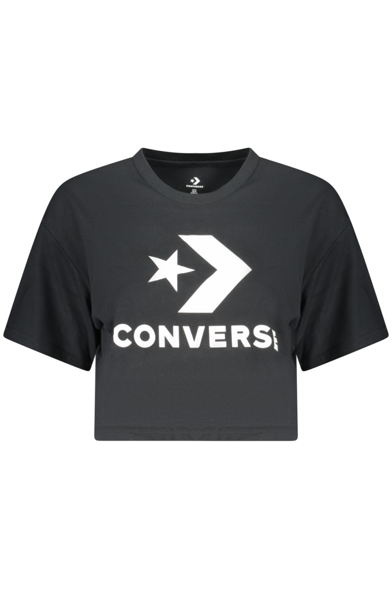 Converse Women's Short-Sleeved T-Shirt, Black Converse Women's Short-Sleeved T-Shirt, Black