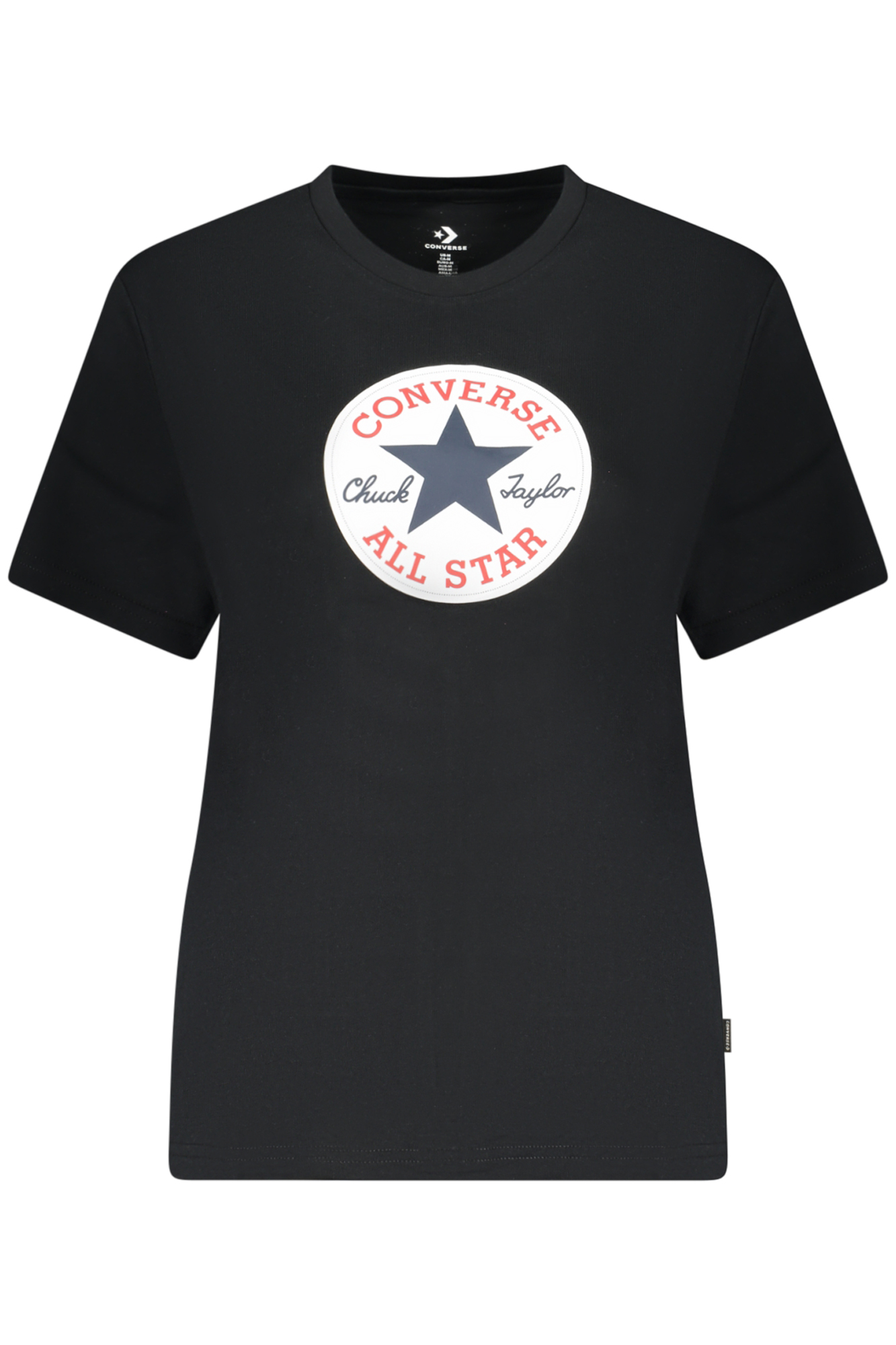 Converse Women's Short-Sleeved T-Shirt, Black Converse Women's Short-Sleeved T-Shirt, Black