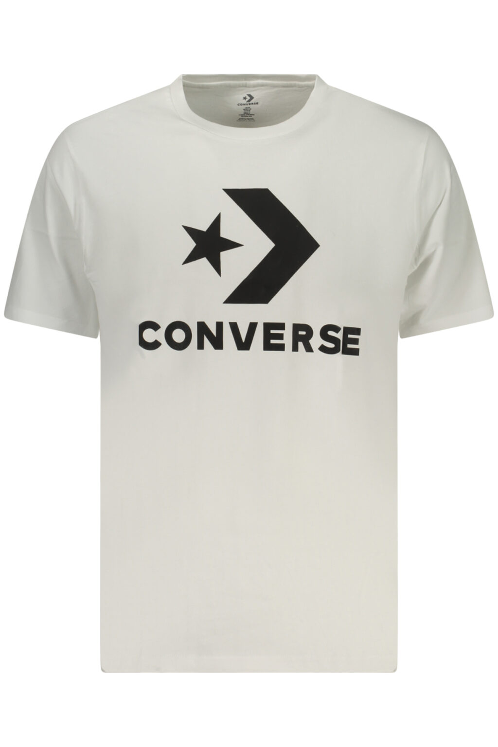 converset-shirtmanichecorteuomobianco_1 CONVERSE balti vyriški marškinėliai trumpomis rankovėmis
