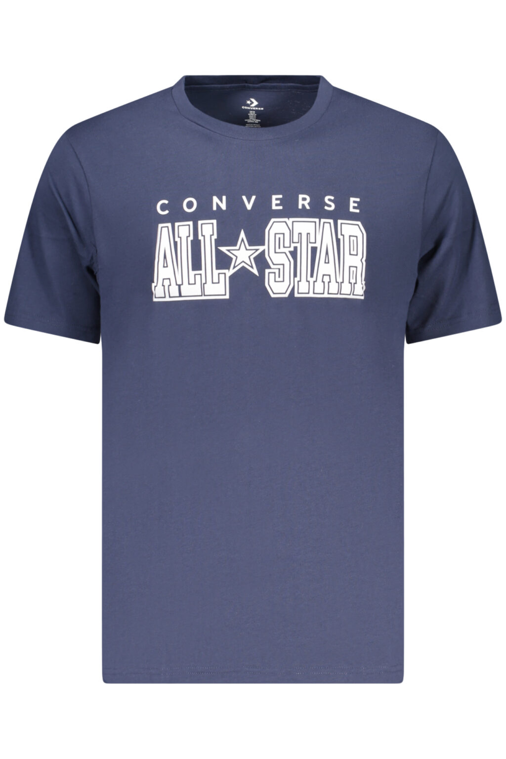 converset-shirtmanichecorteuomoblu_1 CONVERSE mėlyni vyriški marškinėliai trumpomis rankovėmis