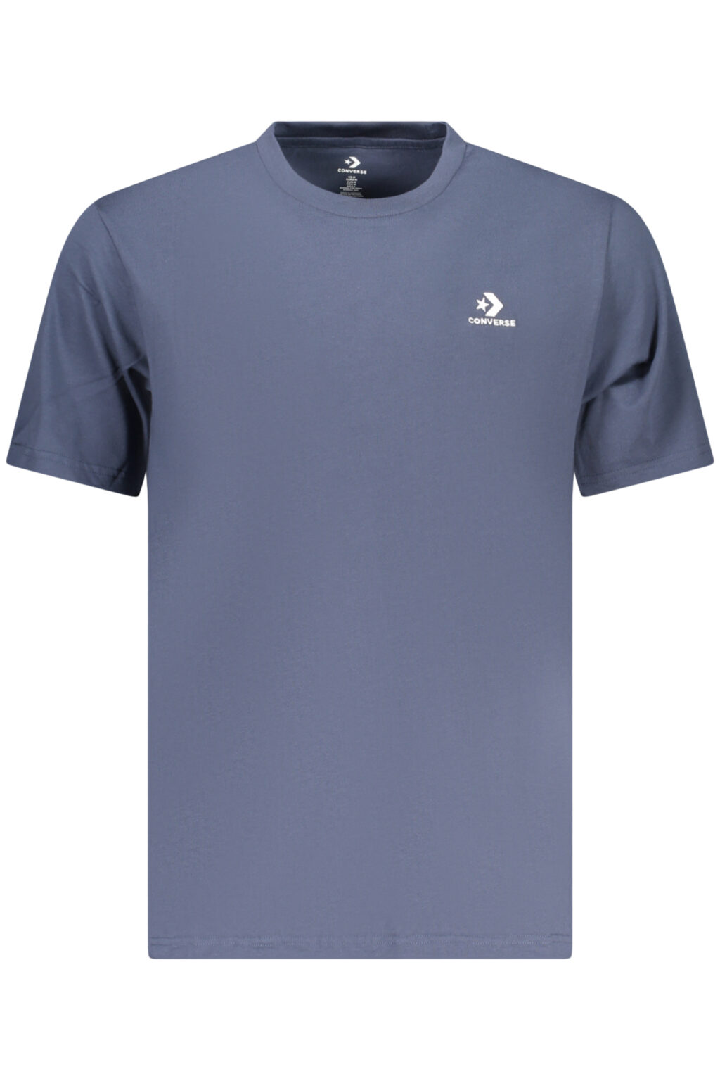 converset-shirtmanichecorteuomoblu_1 CONVERSE mėlyni vyriški marškinėliai trumpomis rankovėmis
