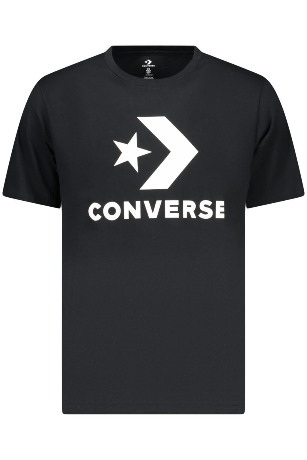 CONVERSE juodi vyriški marškinėliai trumpomis rankovėmis