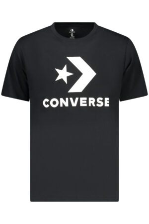 CONVERSE juodi vyriški marškinėliai trumpomis rankovėmis
