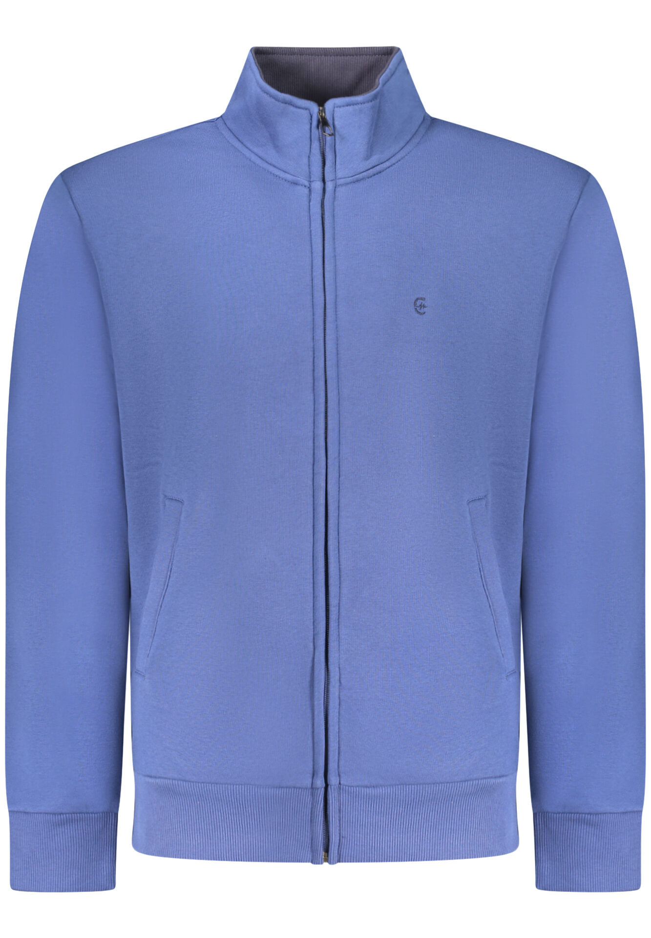 COVERI MOVING MEN'S BLUE ZIP-UP SWEATSHIRT