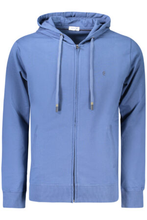 COVERI MOVING MEN'S BLUE ZIP-UP SWEATSHIRT