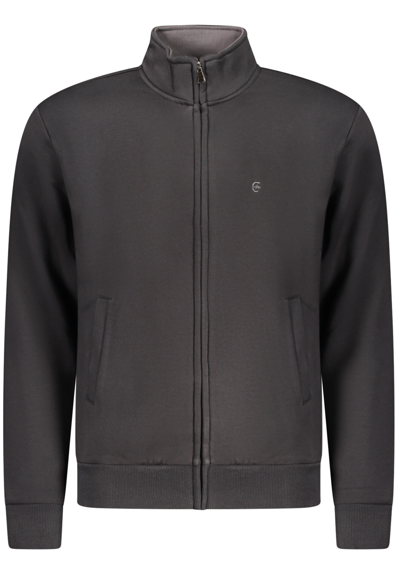COVERI MOVING MEN'S BLACK ZIP-UP SWEATSHIRT