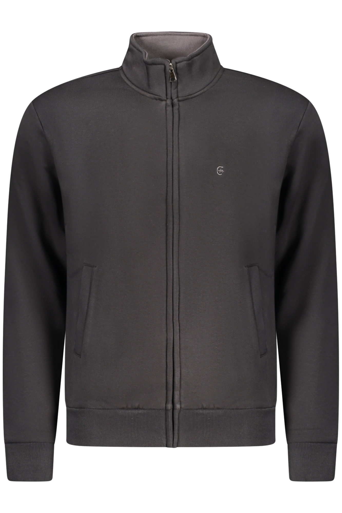 COVERI MOVING MEN'S BLACK ZIP-UP SWEATSHIRT COVERI MOVING MEN'S BLACK ZIP-UP SWEATSHIRT