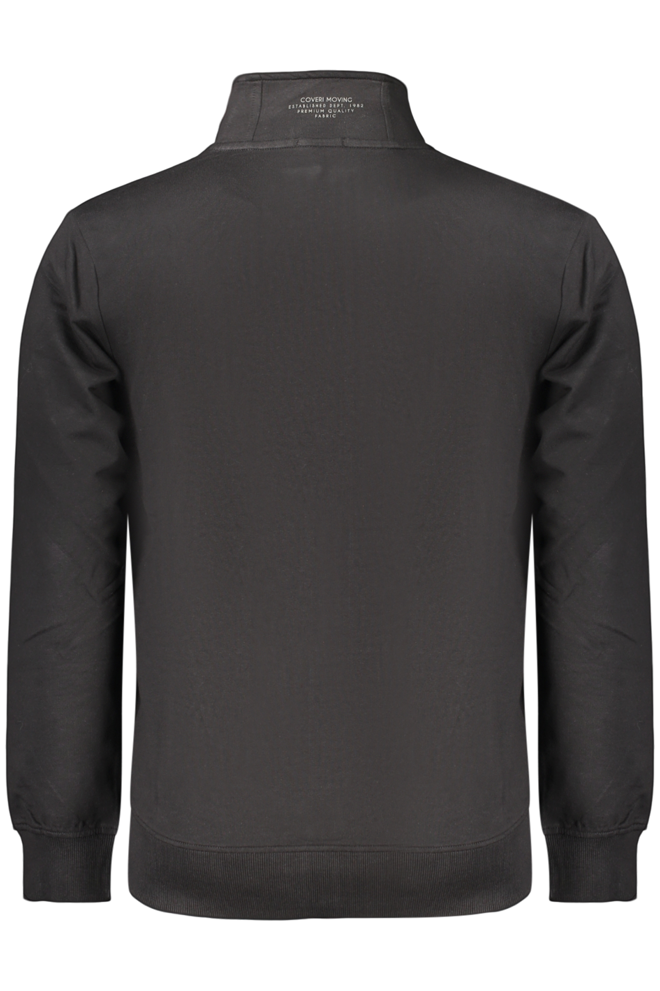 COVERI MOVING MEN'S BLACK ZIP-UP SWEATSHIRT COVERI MOVING MEN'S BLACK ZIP-UP SWEATSHIRT - Image 2