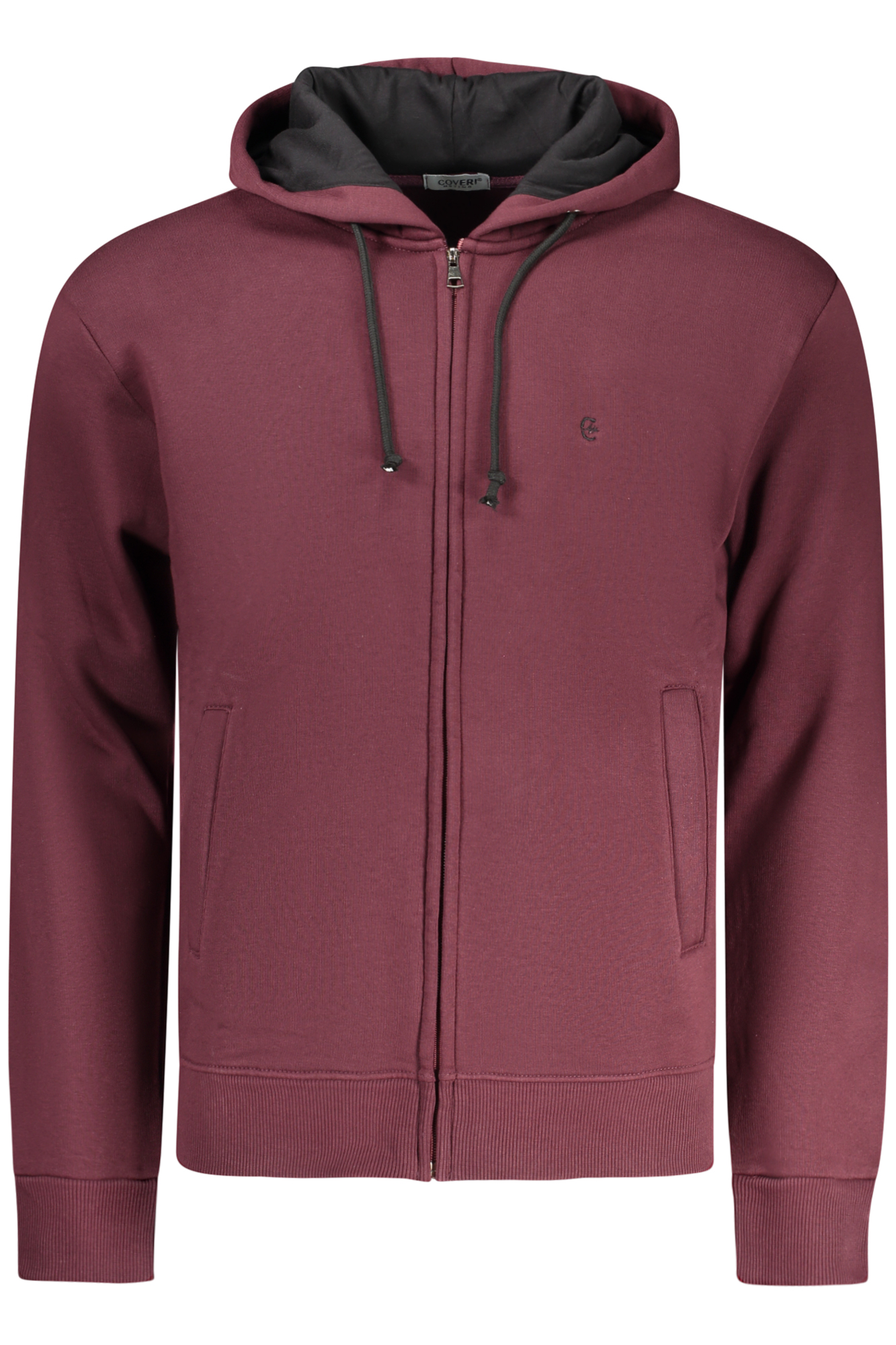 COVERI MOVING MEN'S RED ZIP-UP SWEATSHIRT COVERI MOVING MEN'S RED ZIP-UP SWEATSHIRT