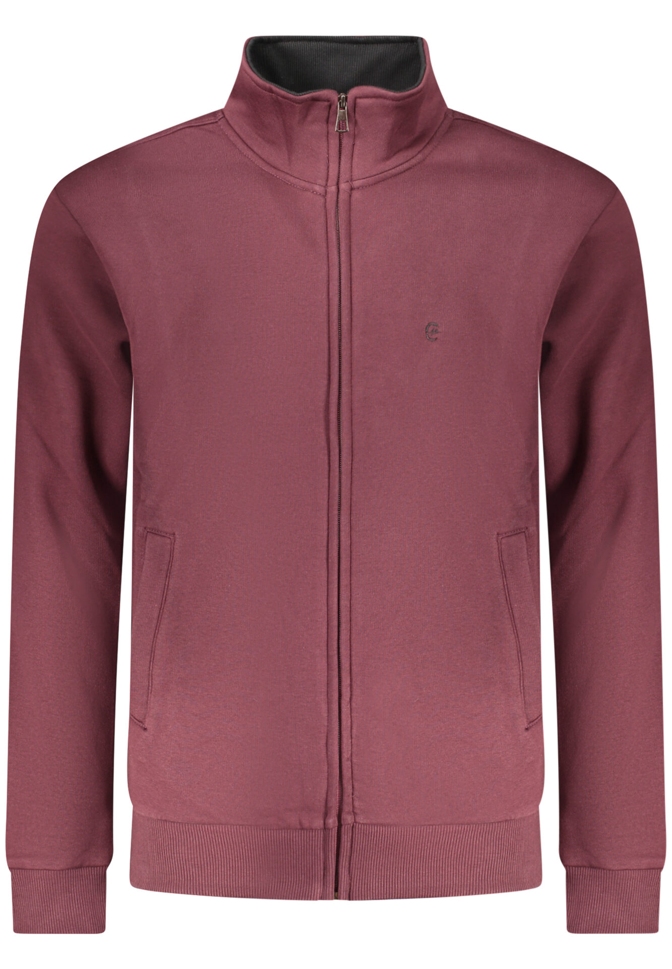 COVERI MOVING MEN'S RED ZIP-UP SWEATSHIRT