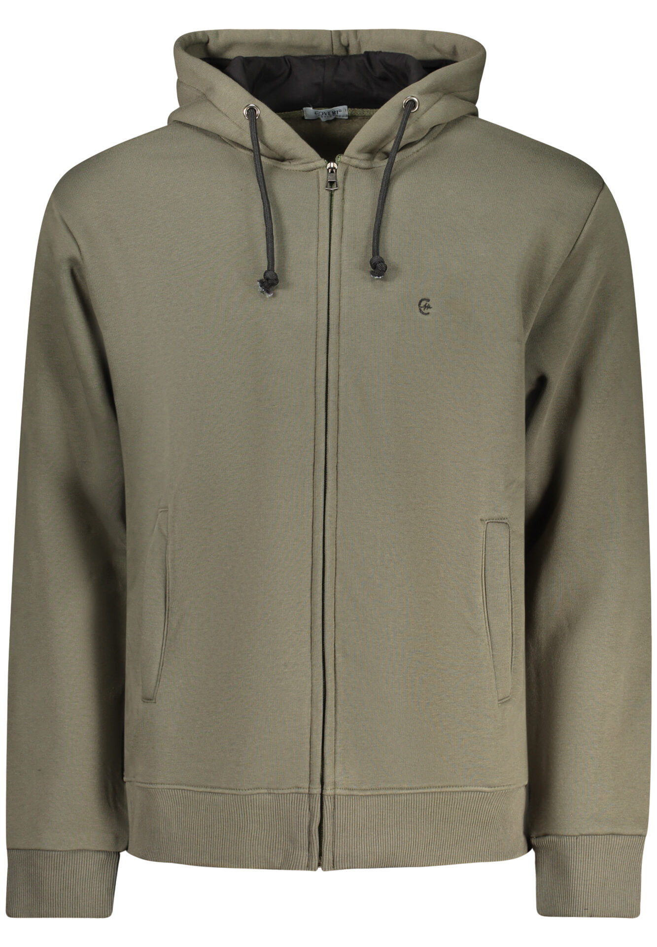 COVERI MOVING MEN'S ZIP-UP SWEATSHIRT GREEN