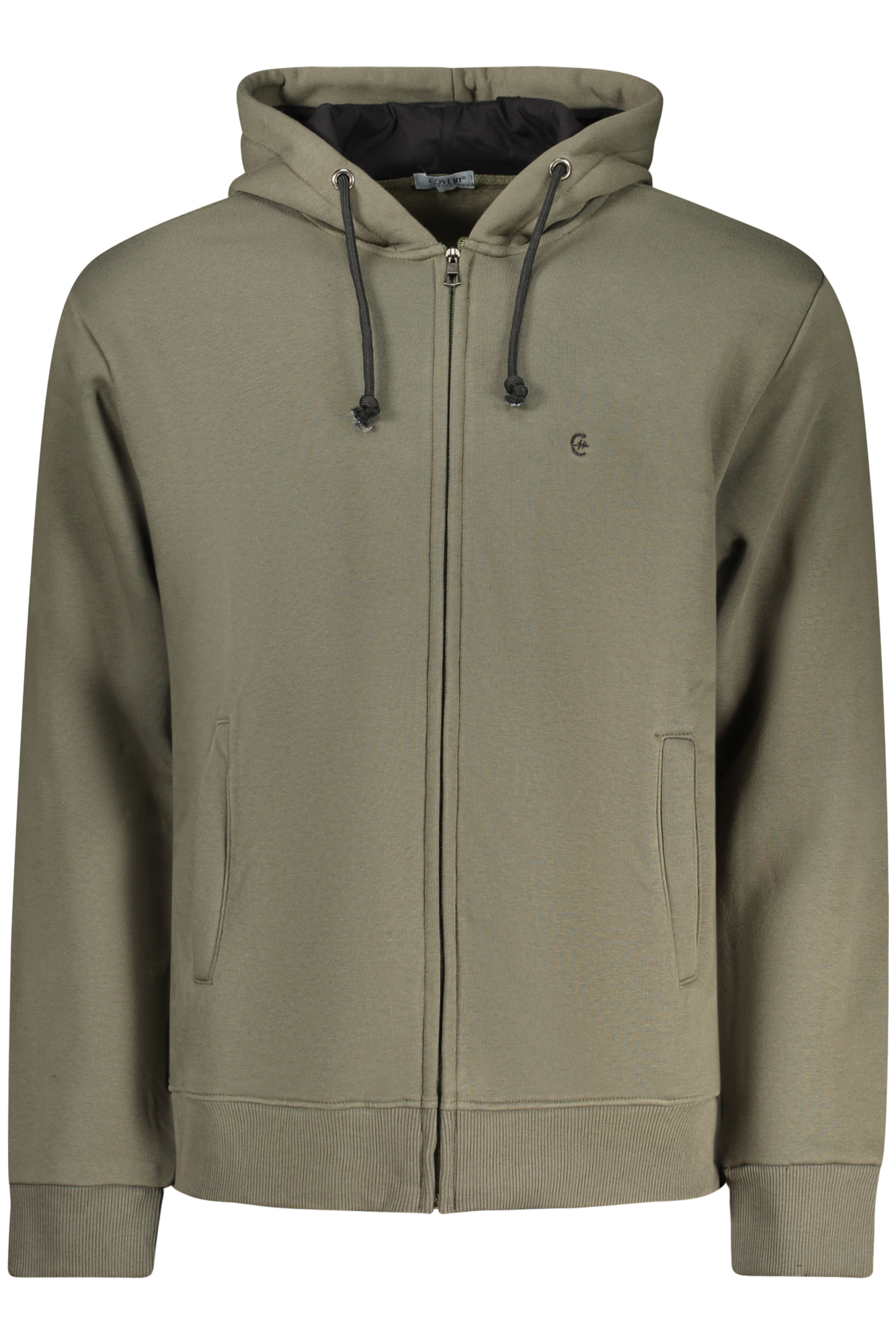 COVERI MOVING MEN'S ZIP-UP SWEATSHIRT GREEN COVERI MOVING MEN'S ZIP-UP SWEATSHIRT GREEN