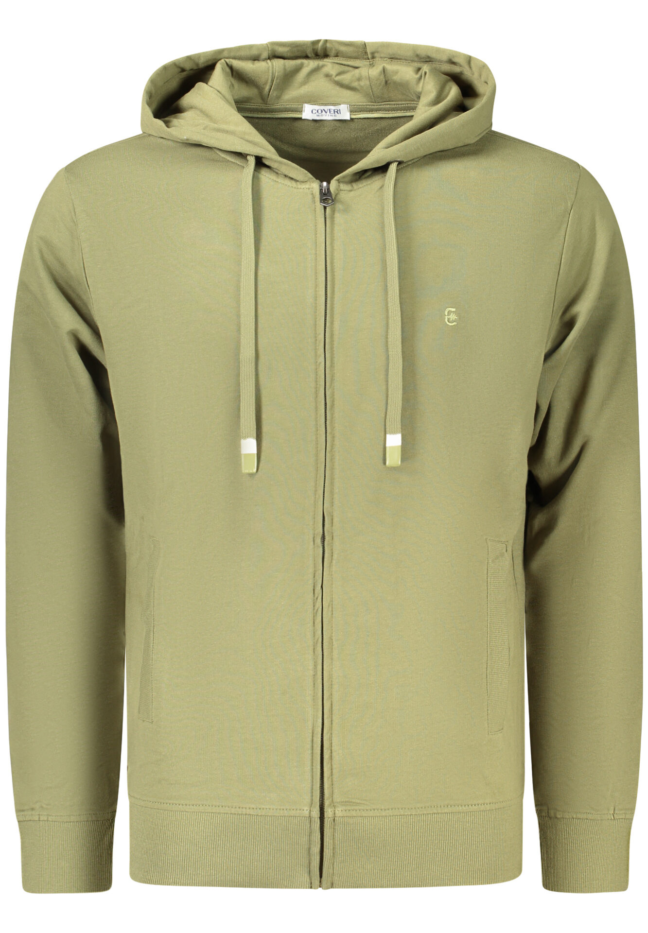 COVERI MOVING MEN'S ZIP-UP SWEATSHIRT GREEN