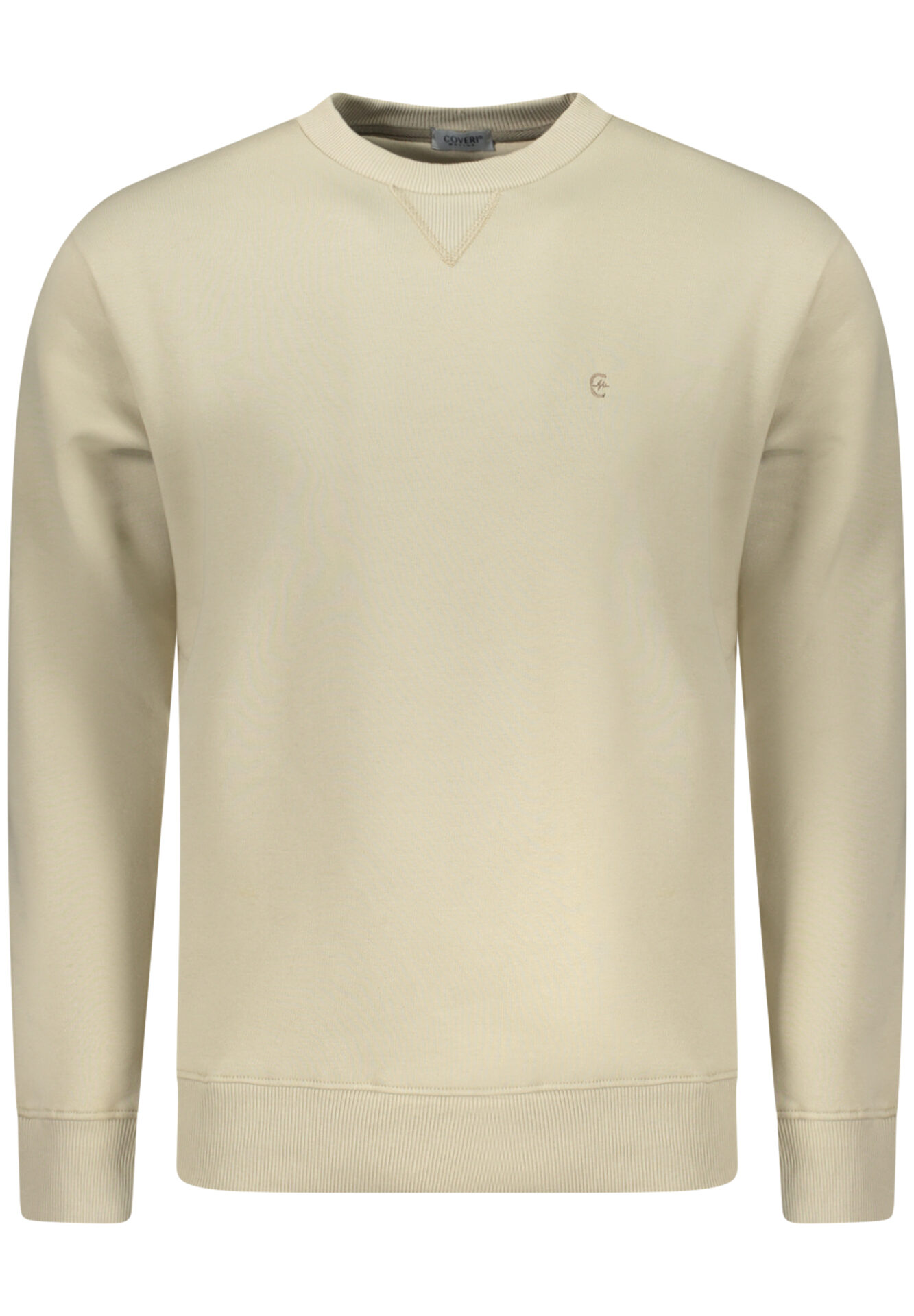 COVERI MOVING MEN'S ZIP-LESS SWEATSHIRT, BEIGE