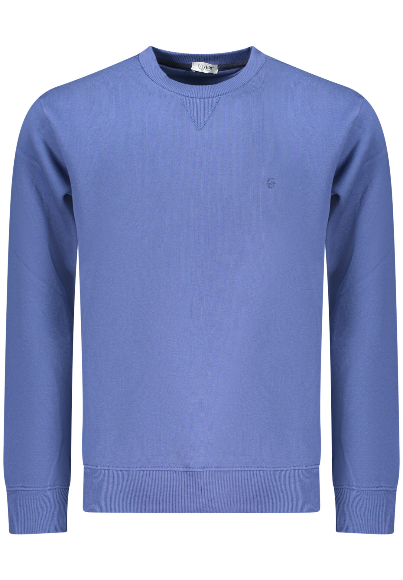 COVERI MOVING MEN'S BLUE ZIP-LESS SWEATSHIRT