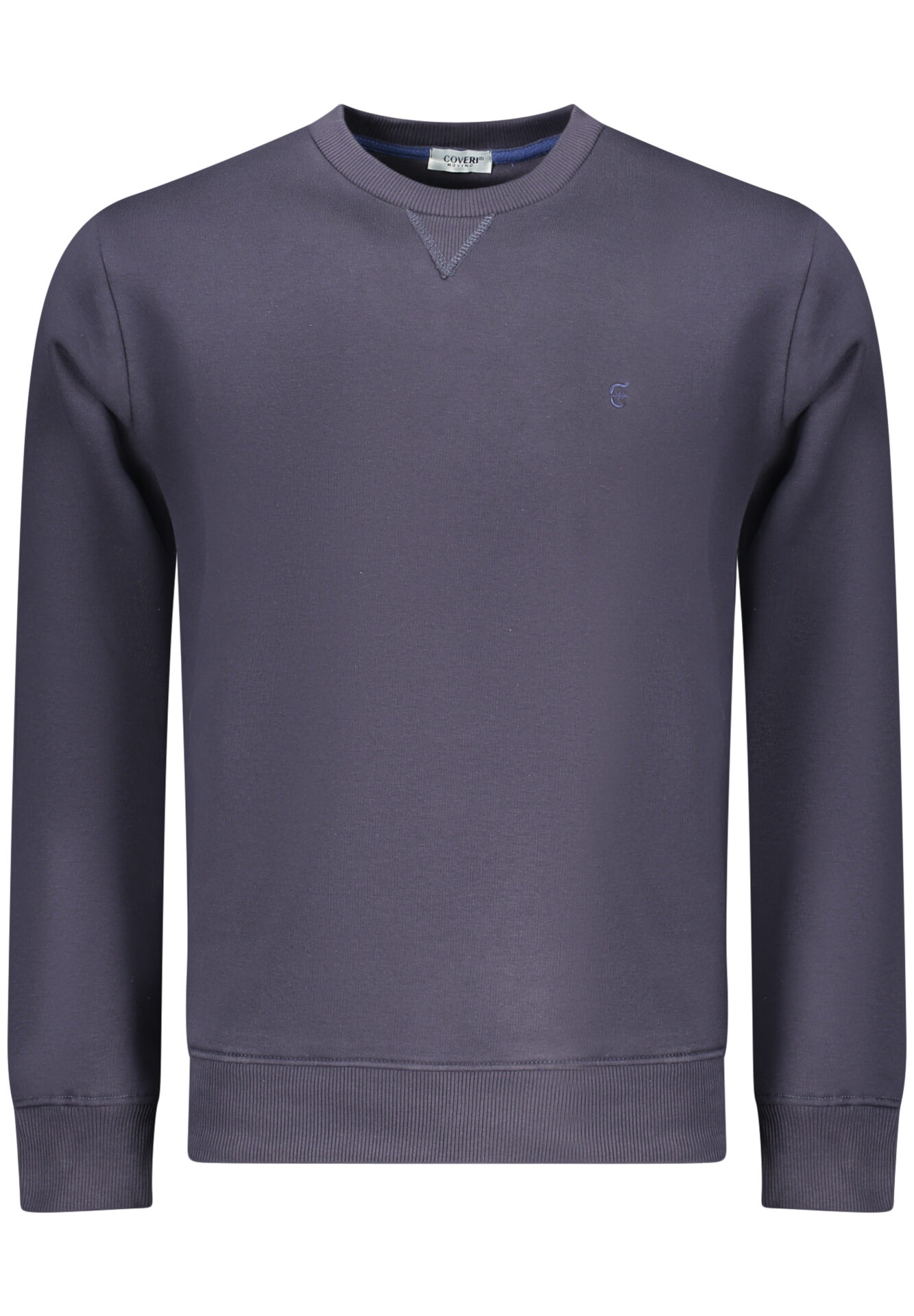 COVERI MOVING MEN'S BLUE ZIP-LESS SWEATSHIRT