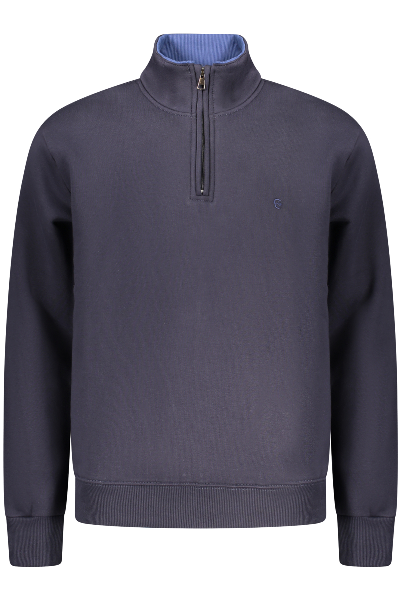 COVERI MOVING MEN'S BLUE ZIP-LESS SWEATSHIRT COVERI MOVING MEN'S BLUE ZIP-LESS SWEATSHIRT
