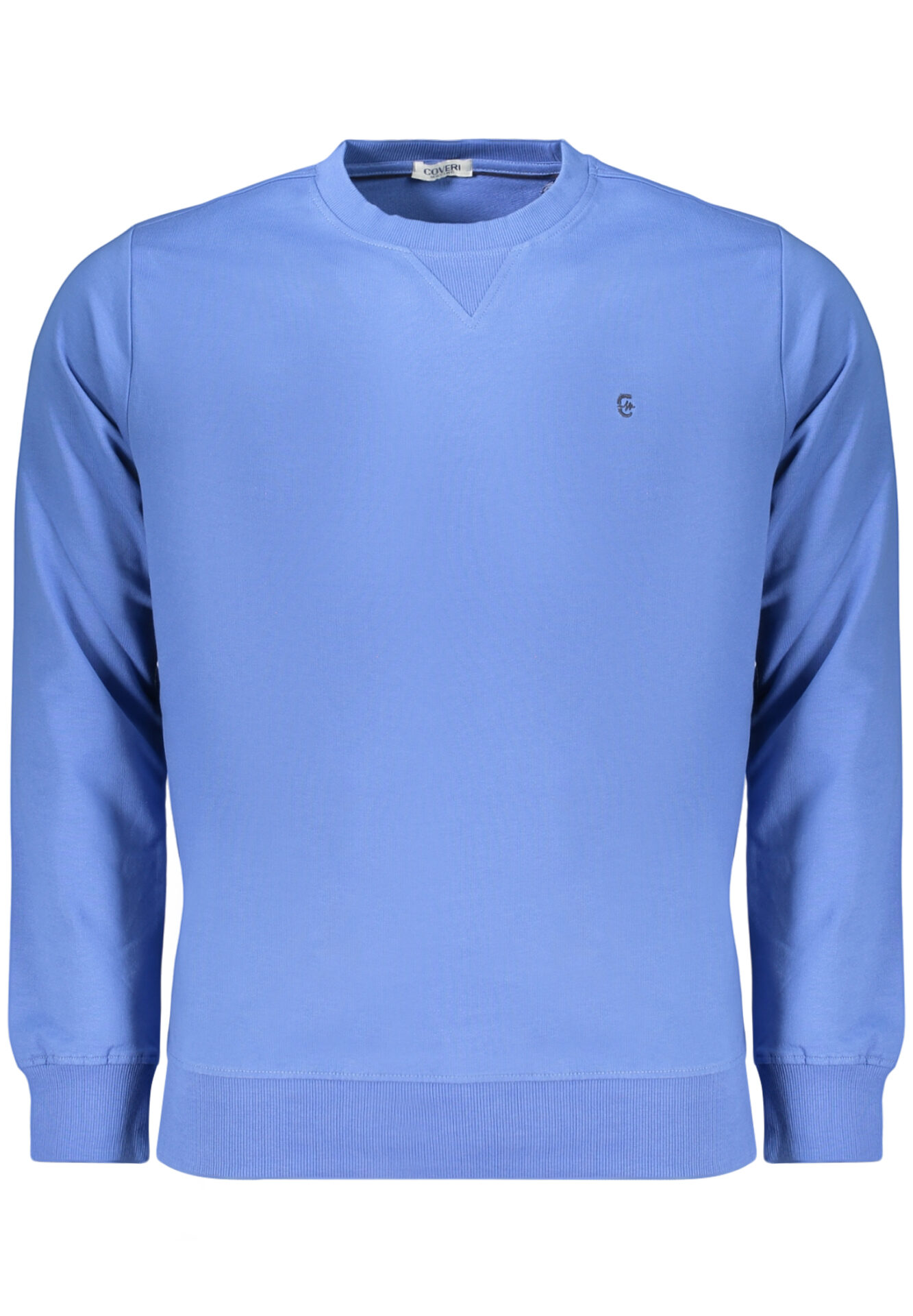 COVERI MOVING MEN'S BLUE ZIP-LESS SWEATSHIRT