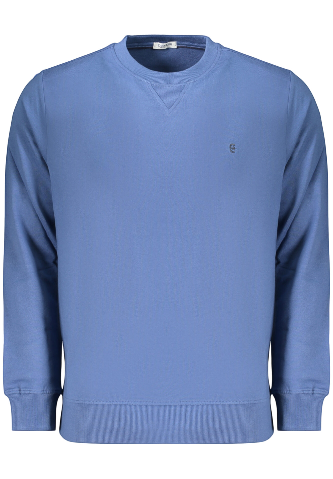 COVERI MOVING MEN'S BLUE ZIP-LESS SWEATSHIRT
