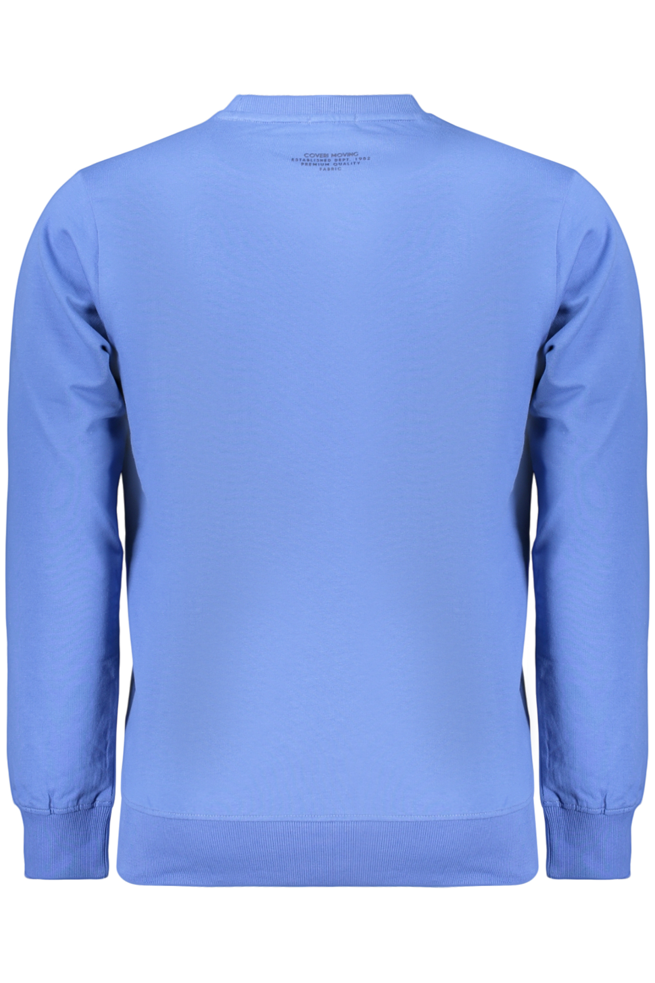 COVERI MOVING MEN'S BLUE ZIP-LESS SWEATSHIRT COVERI MOVING MEN'S BLUE ZIP-LESS SWEATSHIRT - Image 2