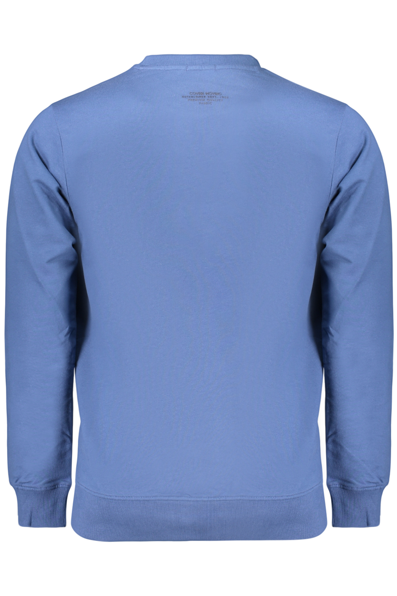 COVERI MOVING MEN'S BLUE ZIP-LESS SWEATSHIRT COVERI MOVING MEN'S BLUE ZIP-LESS SWEATSHIRT - Image 2