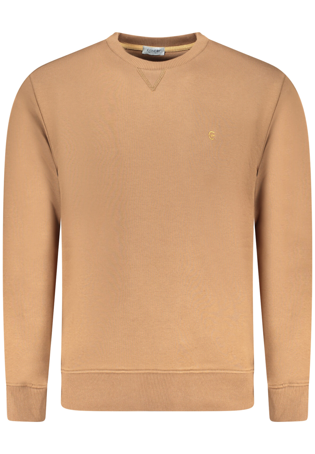 COVERI MOVING MEN'S BROWN ZIP-UP SWEATSHIRT